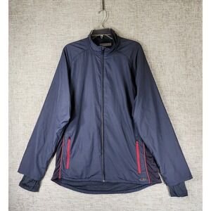 Icebreaker Cool-Lite Performance Windbreaker Mens XL Navy Merino Wool Blend